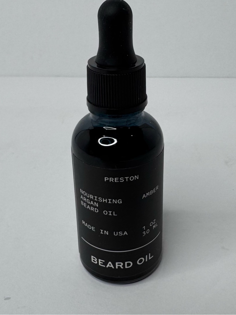 Preston Amber Nourishing Argan Beard Oil 1 oz NWOT
